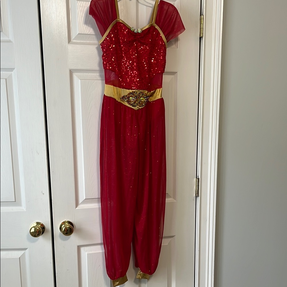 Kids Red and Gold Genie Costume
